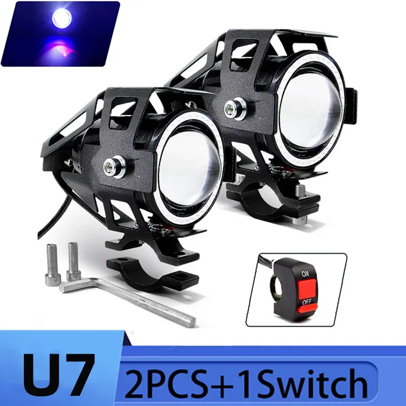 U7 LED ausiliario luminoso per - Universal Motorcycle Led Headlight Projector recensione e prezzo
