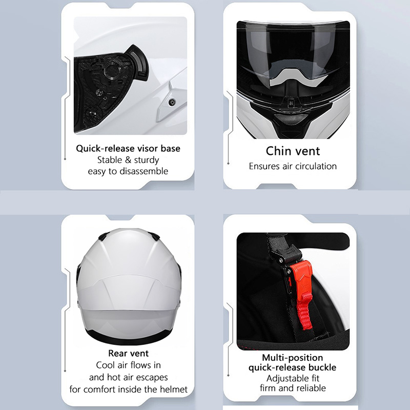 Casco Moto Racing con Doppia V - Dual Visor Motorcycle Racing Helmet recensione e prezzo