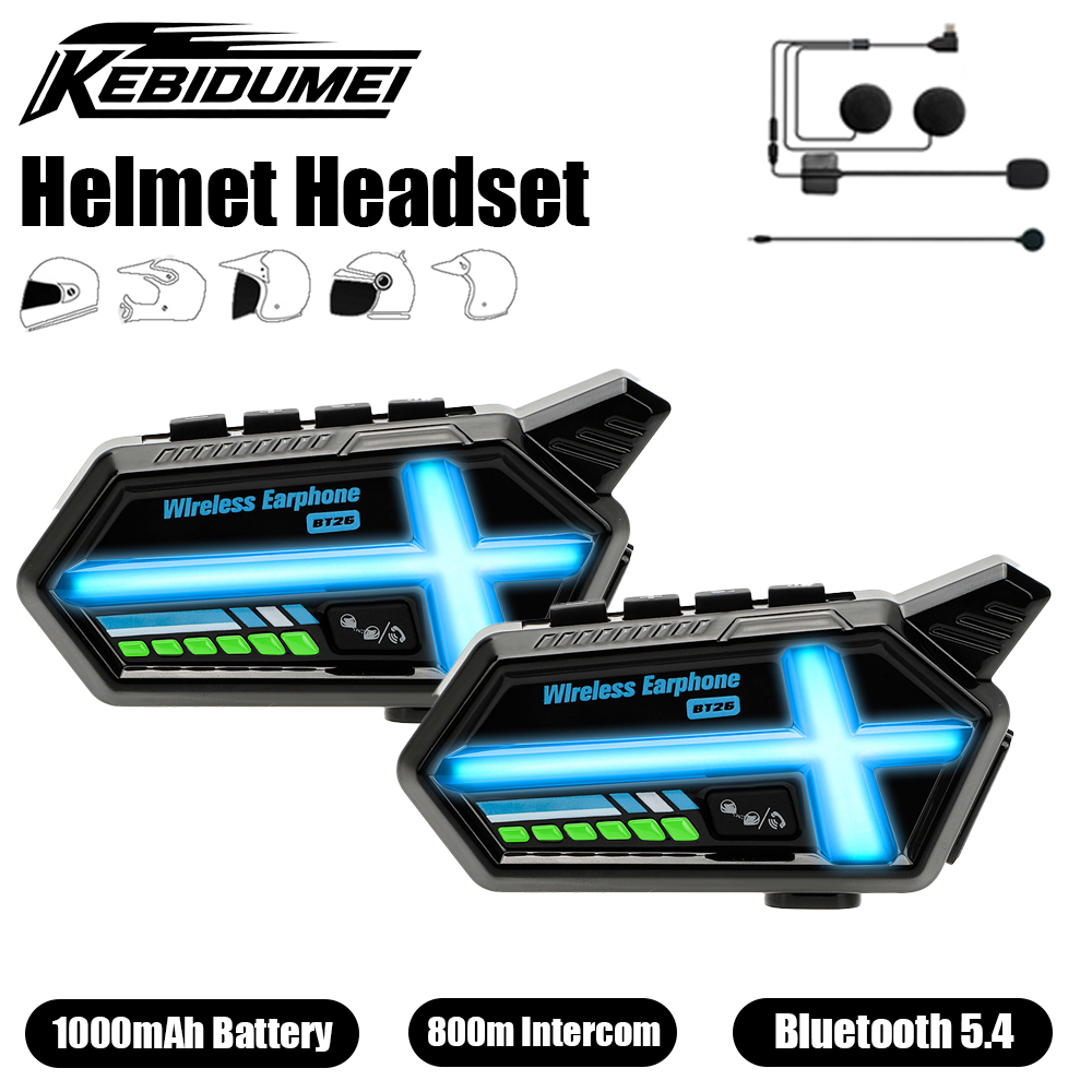 KEBIDUMEI BT26 Auricolare per  - Full Face Motorcycle Helmet With Bluetooth recensione e prezzo