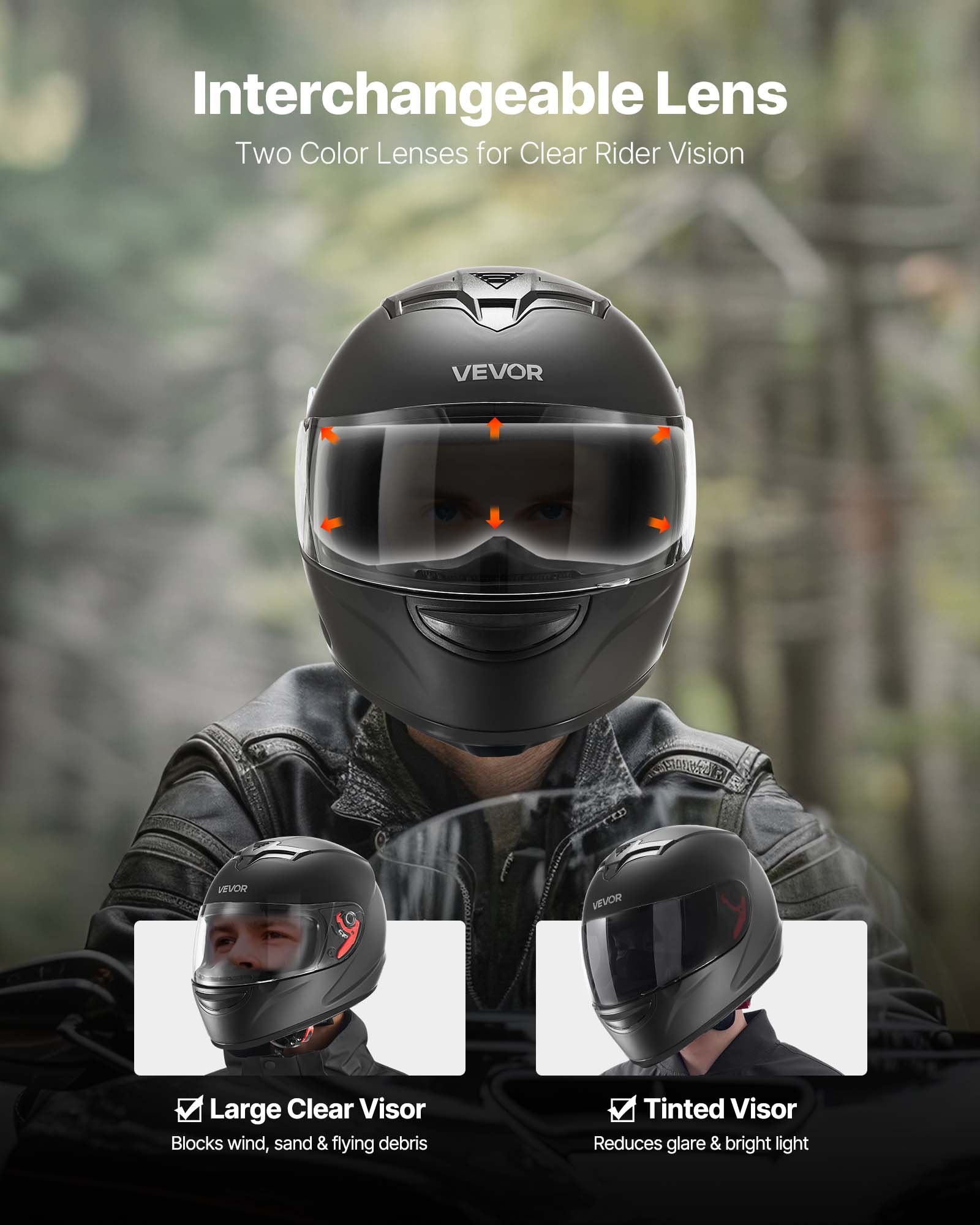 Casco da Moto Integrale per Ad - Dual Visor Motorcycle Racing Helmet recensione e prezzo