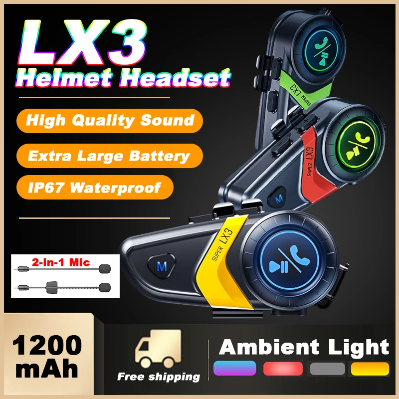 LX3 cuffie per casco da moto a - Full Face Motorcycle Helmet With Bluetooth recensione e prezzo